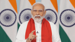 image of prime minister modi speaking about viksit bharat