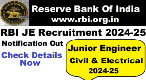 banner about rbi je vacancy 2025