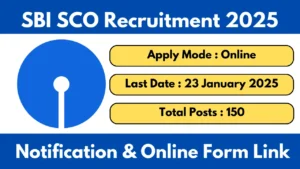 SBI SCO Recruitment 2025 Notification And Apply Online